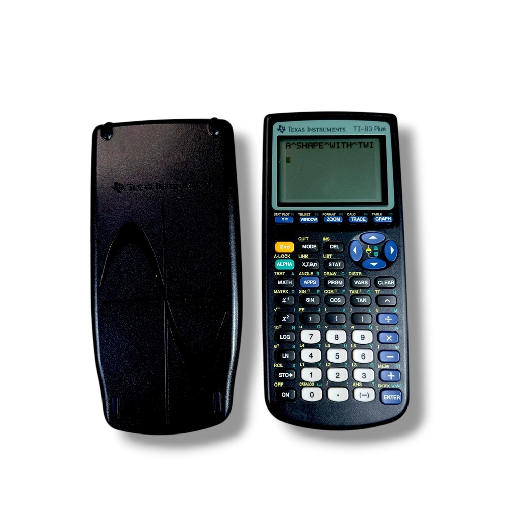 Texas Instruments TI-83 Plus Graphing Calculator Black with Slide Cover Case
